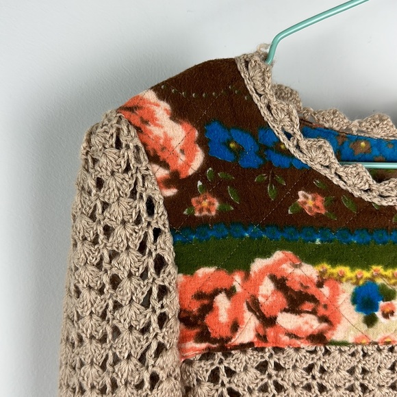 Free People XS Crocheted Peasant Sweater - Picture 3 of 6